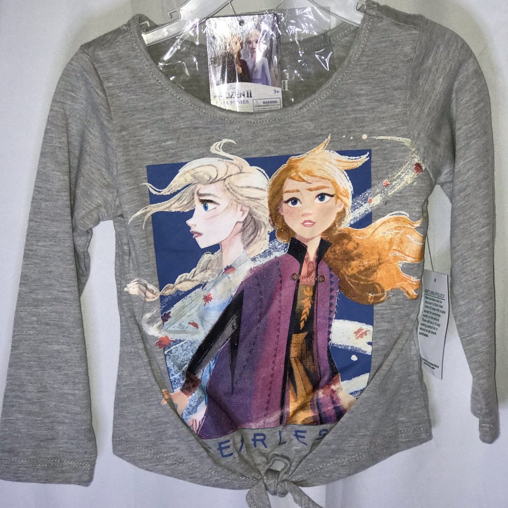 Frozen 2 long sleeve gray fearless T-shirt